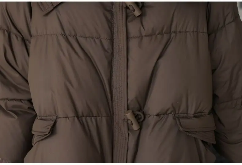 Frauen Winter Daunen Baumwolle Jacke 2025, Neue Frauen Warme Dicke Baumwolle Mantel Größere Pelz Kragen Baumwolle Gefütterte Jacke Frauen Parka Mantel – Detail 15