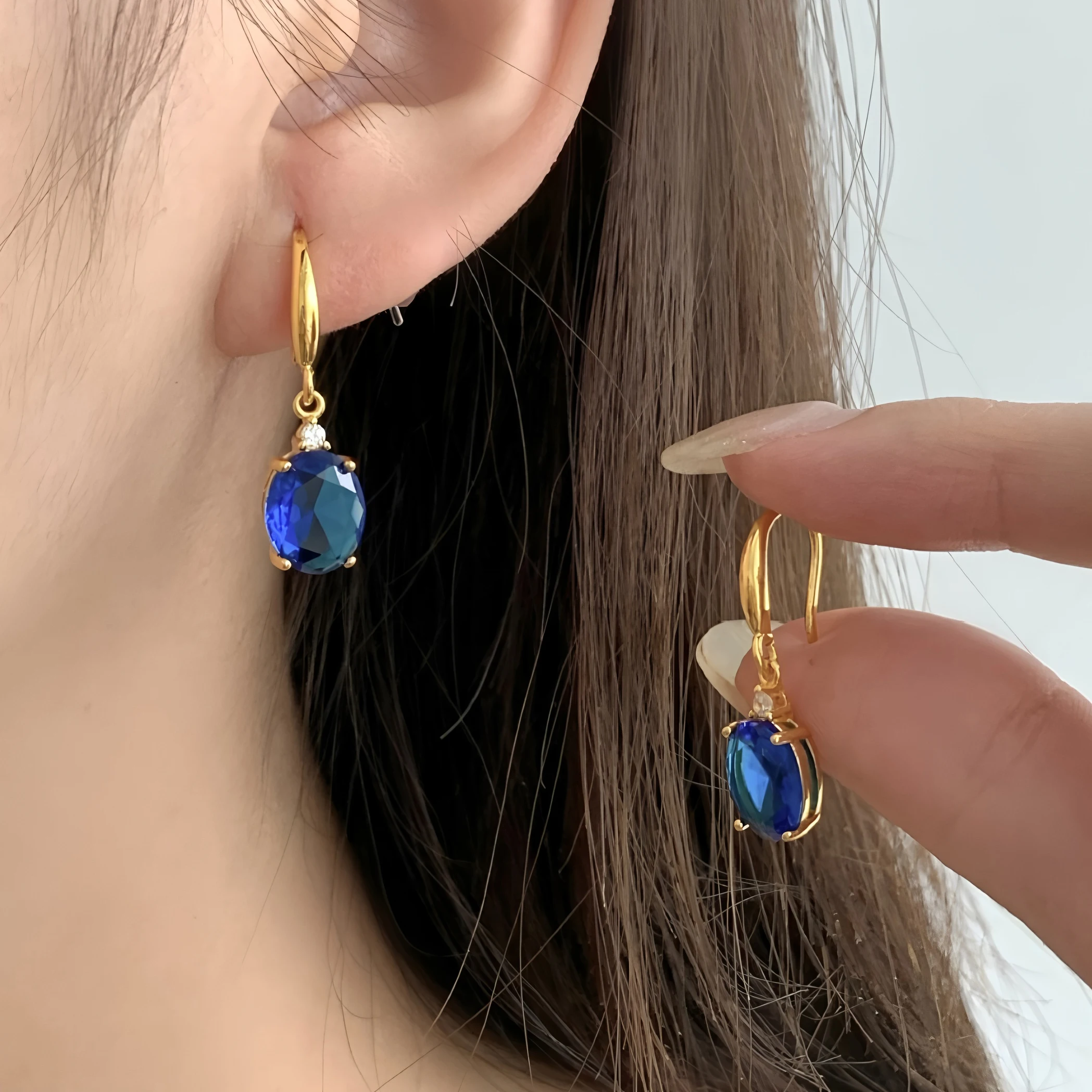 

VENTFILLE 925 Sterling Silver Zircon Earrings for Women Ear Wire Niche Luxury Gorgeous Versatile Fashion Jewelry Gift Dropship