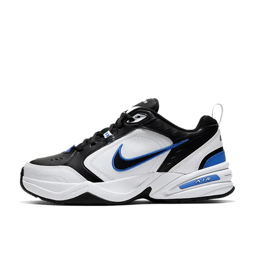 Nike Original Air Monarch 4 Low Comfortable Sneakers Classic Retro Casual Running Shoes Black White Blue Colorway