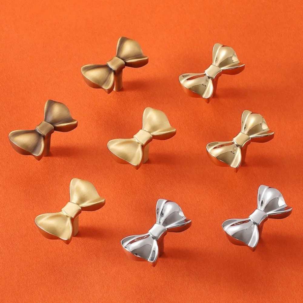 

Modern Solid Brass Bowknot Knobs and Handles for Drawers Creative Personality Children's Room Decoration Dresser Cabinet Pulls