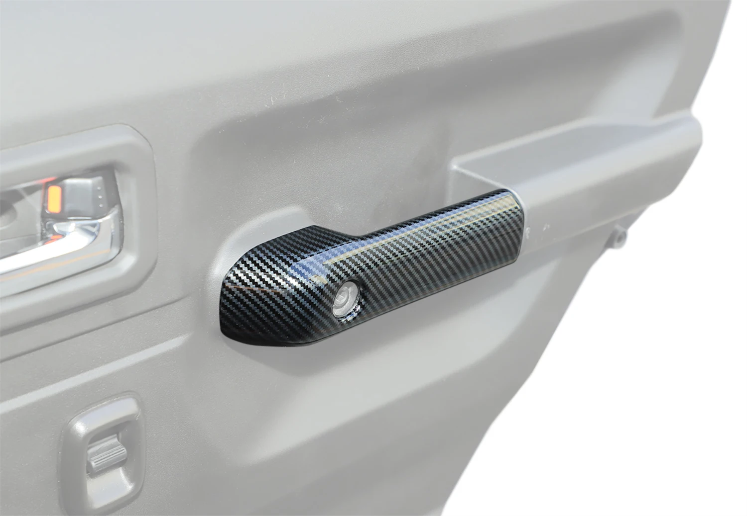 مقبض الباب الداخلي للسيارة مسند الذراع غطاء تزيين اللوحات ملصقات لسوزوكي جيمي 2/4-أبواب 2019-2025 اكسسوارات السيارات الداخلية ABS