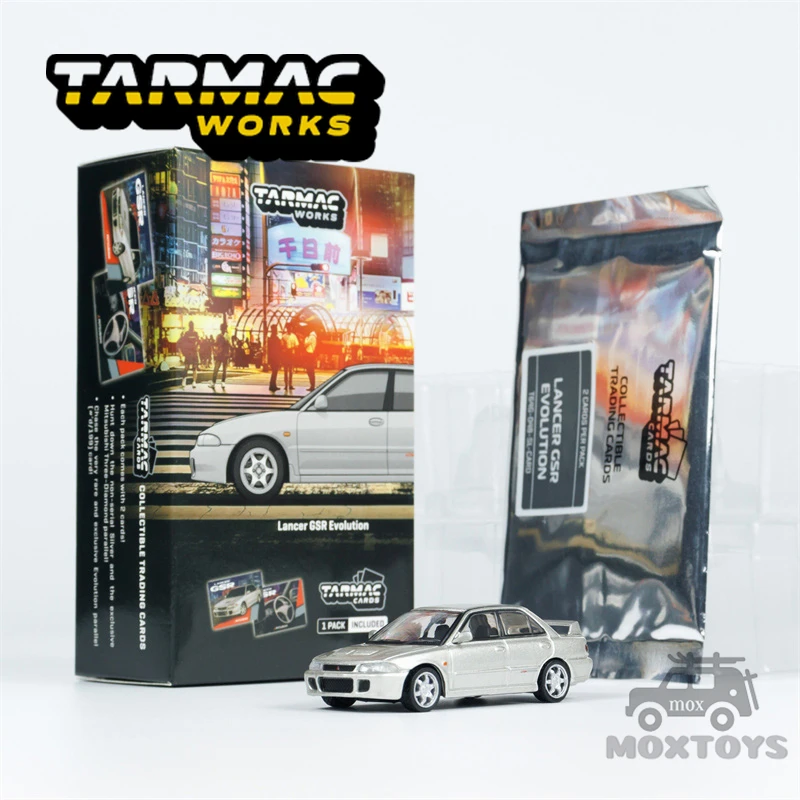 Tarmac Works 1:64 Lancer GSR Evolution Silver 2024 Exhibition edition Diecast Model Car