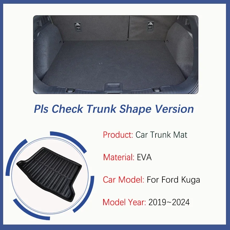 

Fit For Ford Kuga Escape MK3 2019 2020 2021 2022 2023 2024 Car Trunk Mat Carpet Storage EVA Boot Cover Auto Interior Accessories