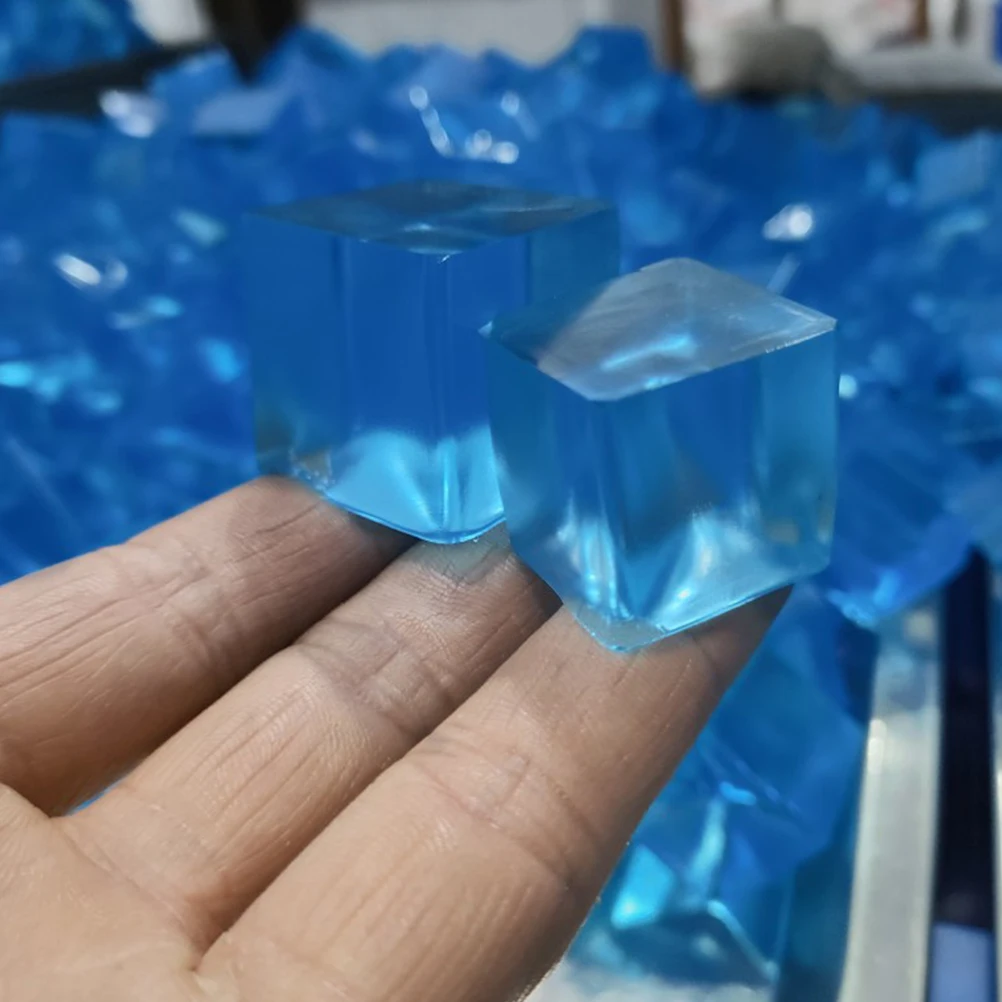 10 Uds. Pelota sensorial para apretar, juguete de descompresión transparente, cubo de hielo Tpr, alivio del estrés, Fidget pequeño, 3CM, TPR suave