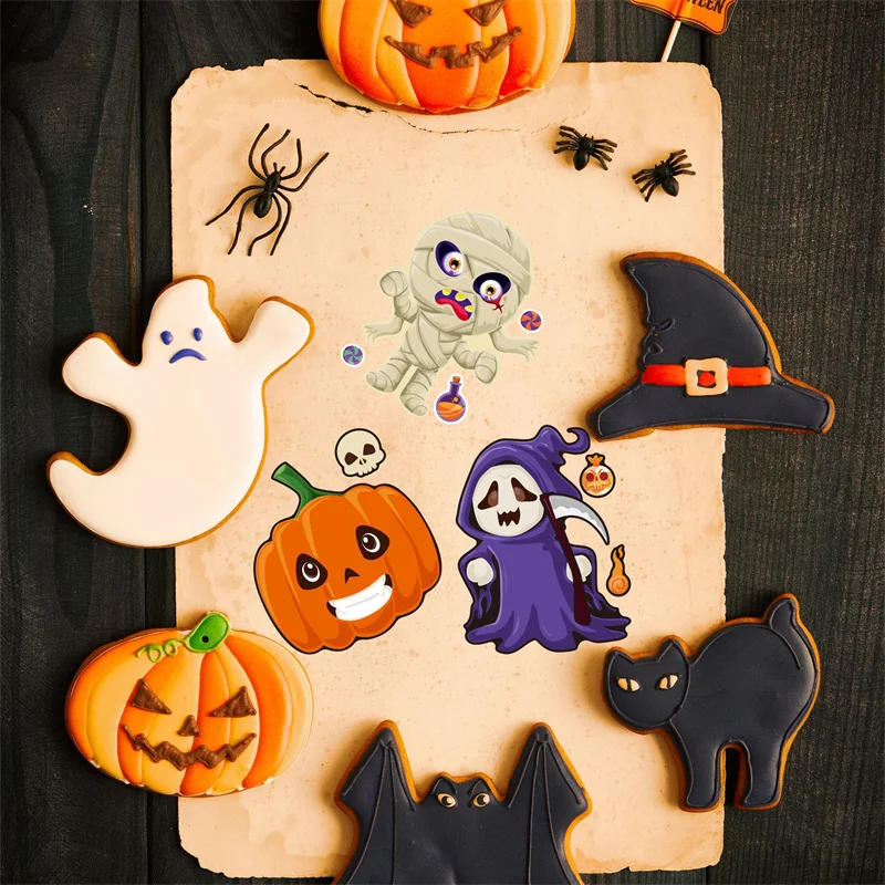 Creative Puzzle DIY Stickers for Kids Halloween Theme Make A Face Stickers Freely Assemble Paster Children Party Games Toys Gift