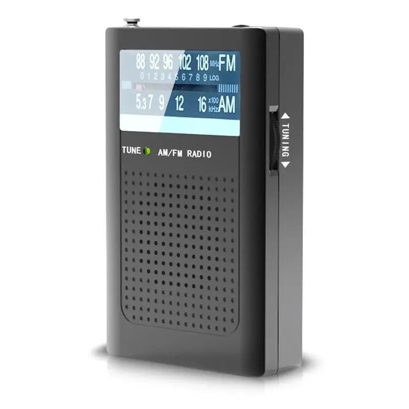 

Портативное всепогодное радио AM/FM с встроенной антенной и громким динамиком для пожилых людей, идеальный подарок, карманный дизайн