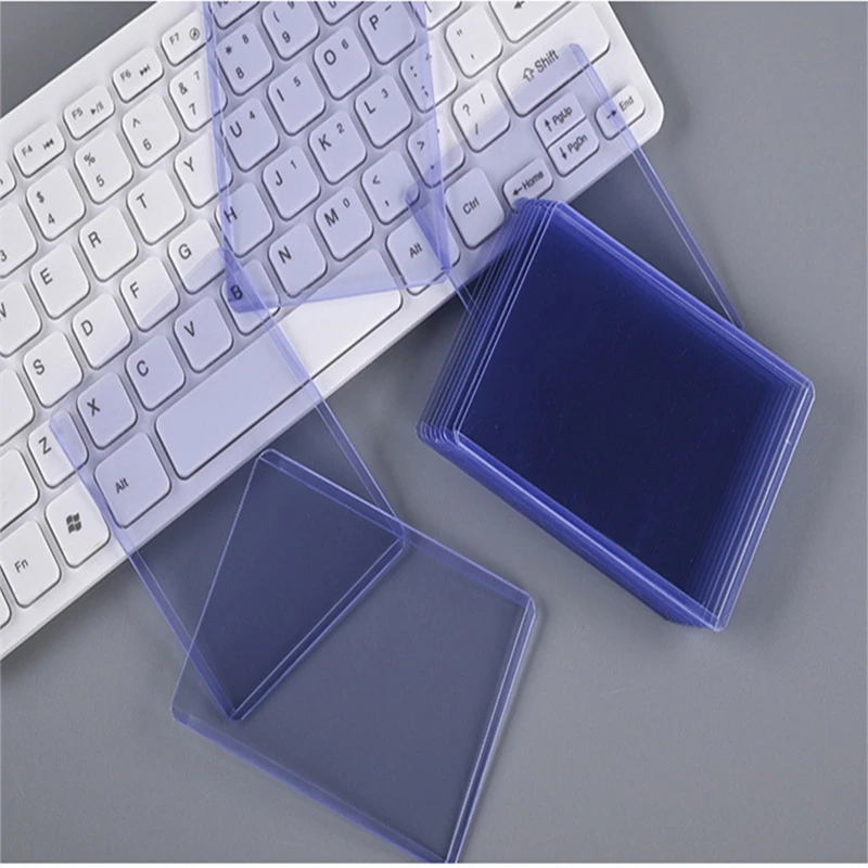 25PCS Transparent PVC Card Sleeves Game Card Hard Plastic Card Sleeves Card Protective Card Holder Trading Cards Case