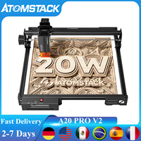 Atomstack A20 Pro V2 20W Laser Engraving and Cutting Machine Metal Arcylic Wood Cutter Engraver 410*380mm Work Area Laser Printe