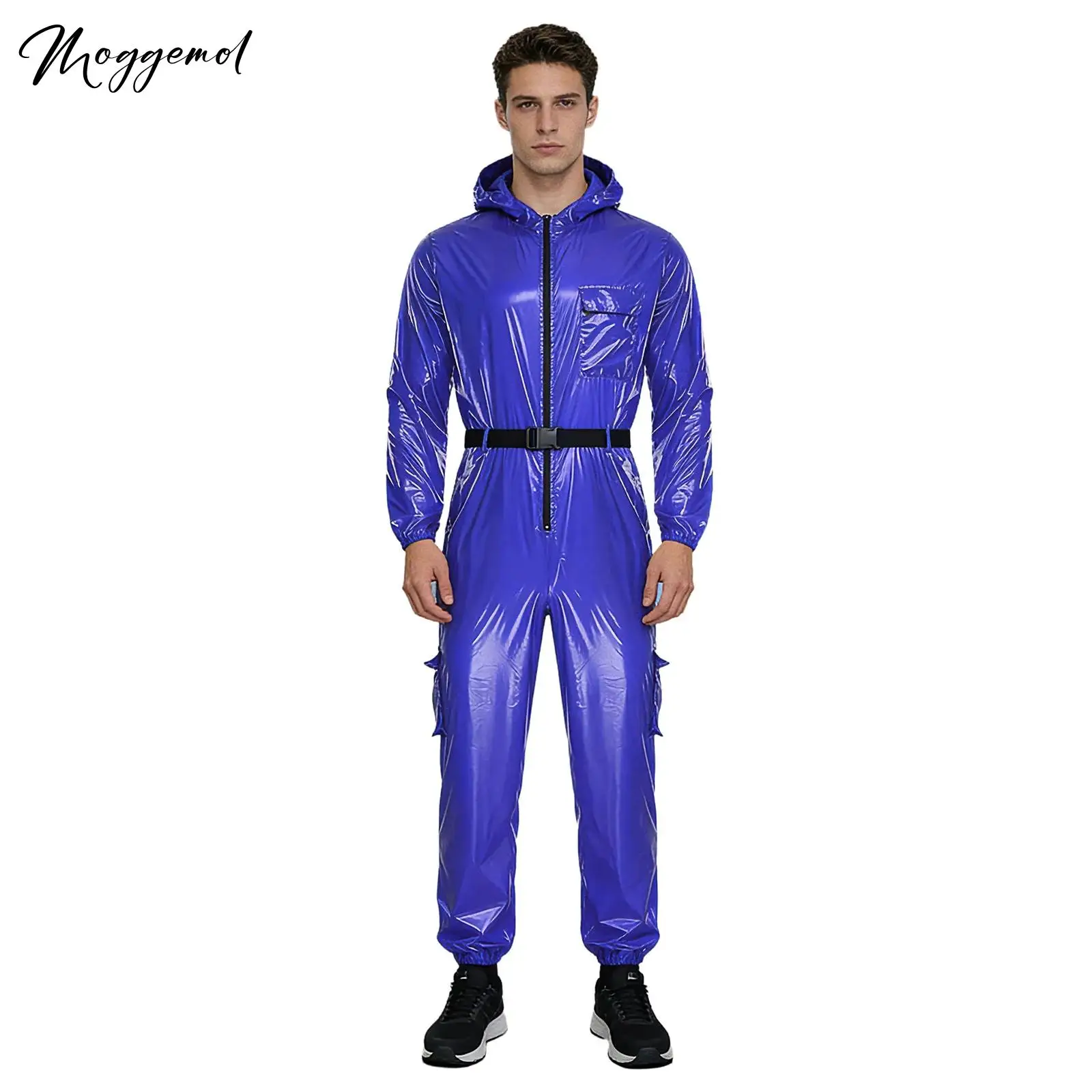 

Мужские и женские водонепроницаемые комбинезоны для механиков, рабочая одежда с длинными рукавами, на молнии спереди, с капюшоном, с накладными карманами, цельный костюм-комбинезон