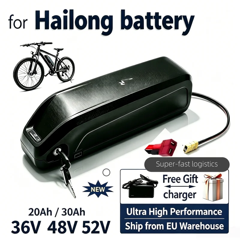 For Hailong Lithium Battery 36V 48V 20Ah 30Ah 20AH Mountain Bicycle 18650 21700 Electric Bateria Pack for Bafang 1000W 500W 250W