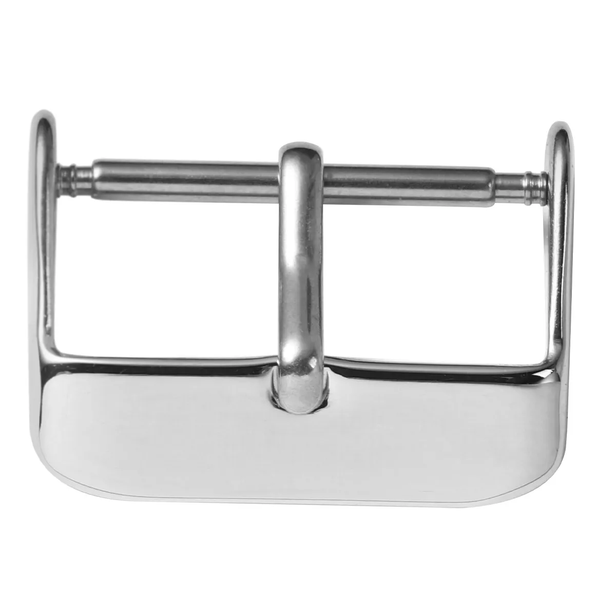 5Pcs Stainless Steel Watch Strap Buckle Clasp 24Mm Silver Simple Design Strong Replacement for Silicone Electronic