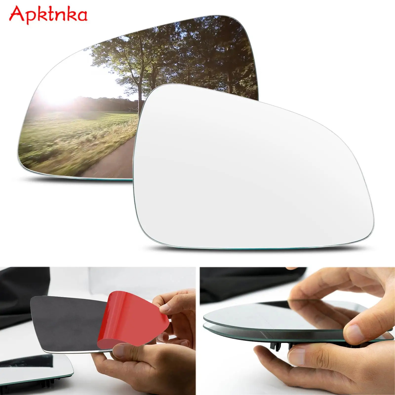 Wing Mirror Glass Stick On Left Right Side Rearview Convex Glass Adhesive Wide Angle Mirror For Opel Vauxhall Astra H 2009-2011