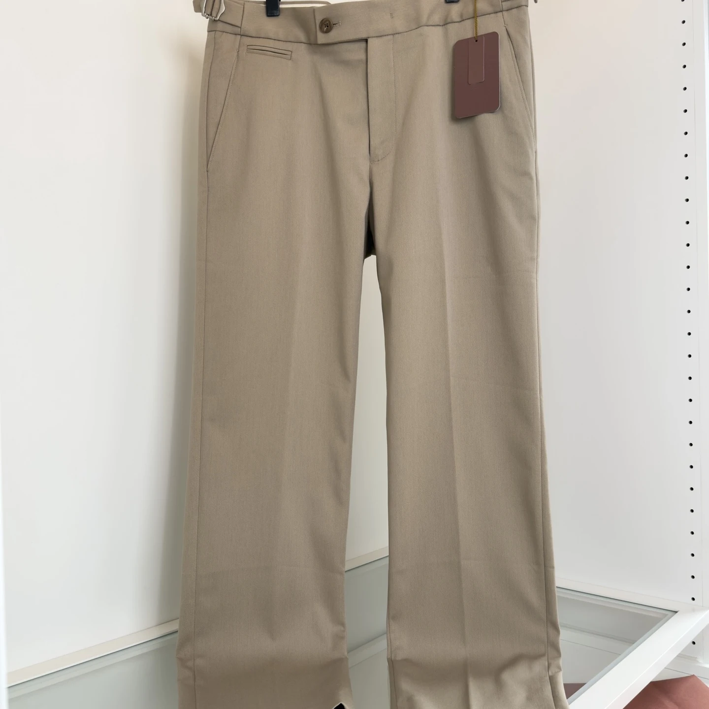 

Italian LP men's clothing early autumn new business wool blend old money solid color straight trousers men's casual trousers