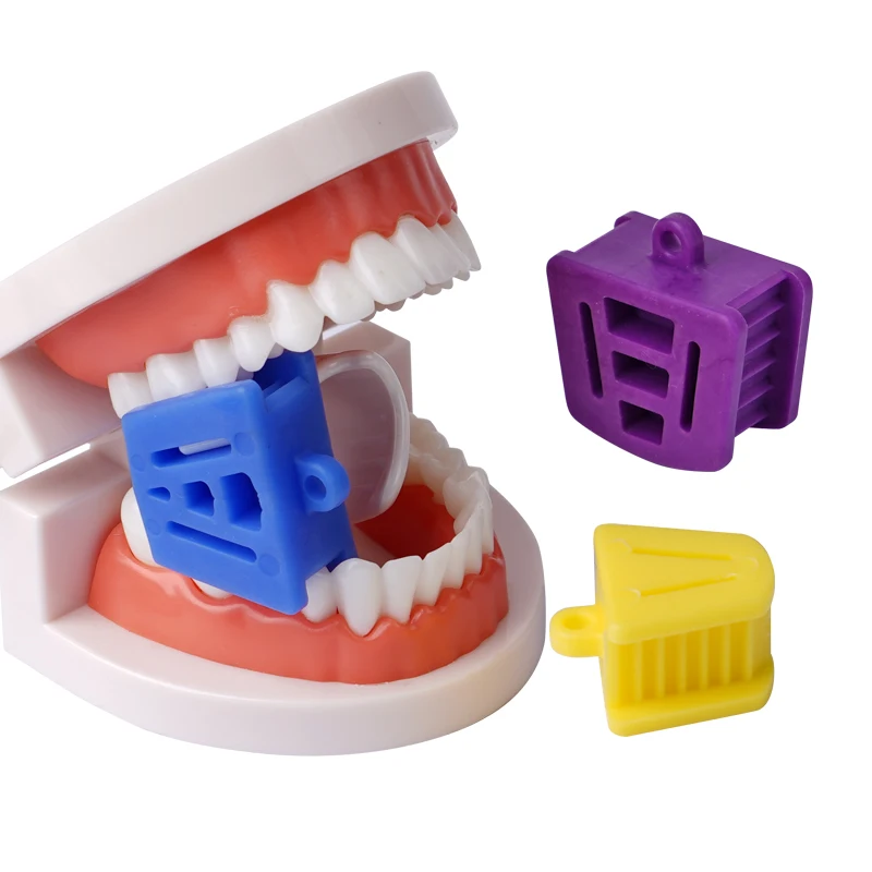 1pc Dental Occlusal Pad Rubber Bite Opener Block with Tongue Guard S/M/L Mouth Prop Rubber Opener Retractor Dentist Tools
