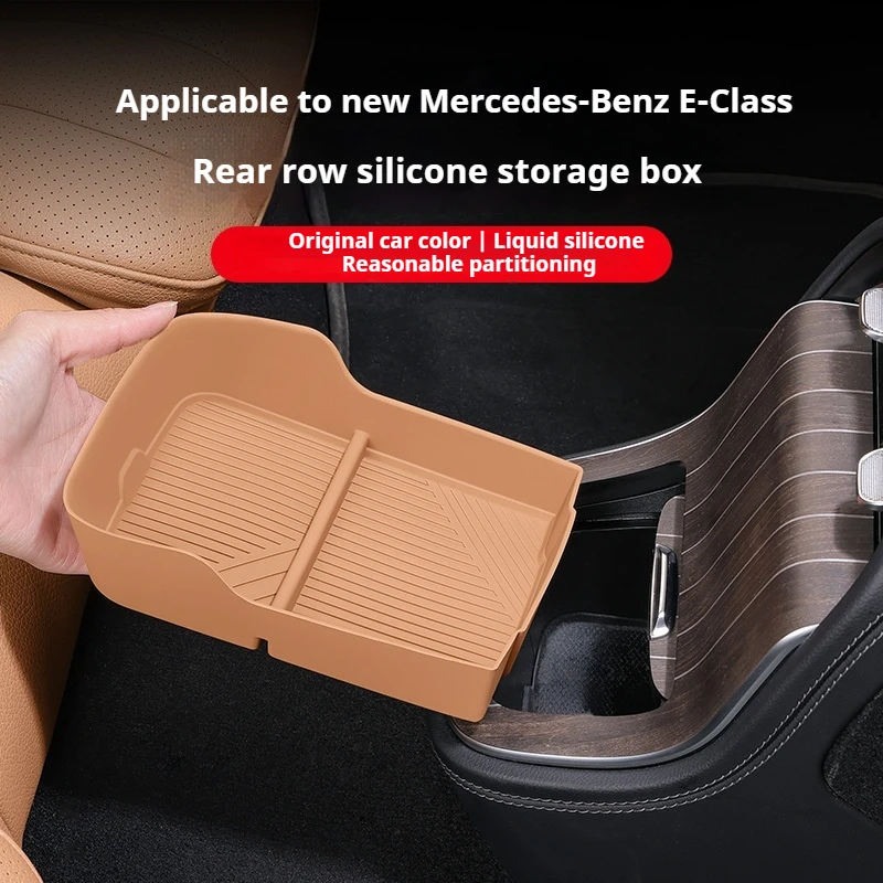 For 24-25 Mercedes-Benz E-class rear exhaust vent silicone storage box mat E300L/E260L storage and storage