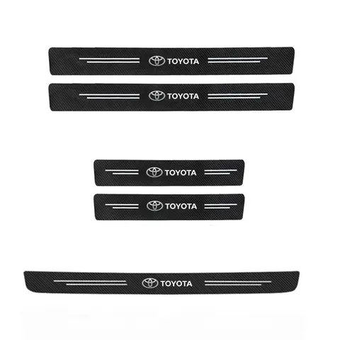Car Door Sill Trunk Stickers Accessories For Toyota Rav4 CHR Yaris Prius Avensis Corolla Camry Highlander GR 86 Car 10 best sales car accessories toyota - №7