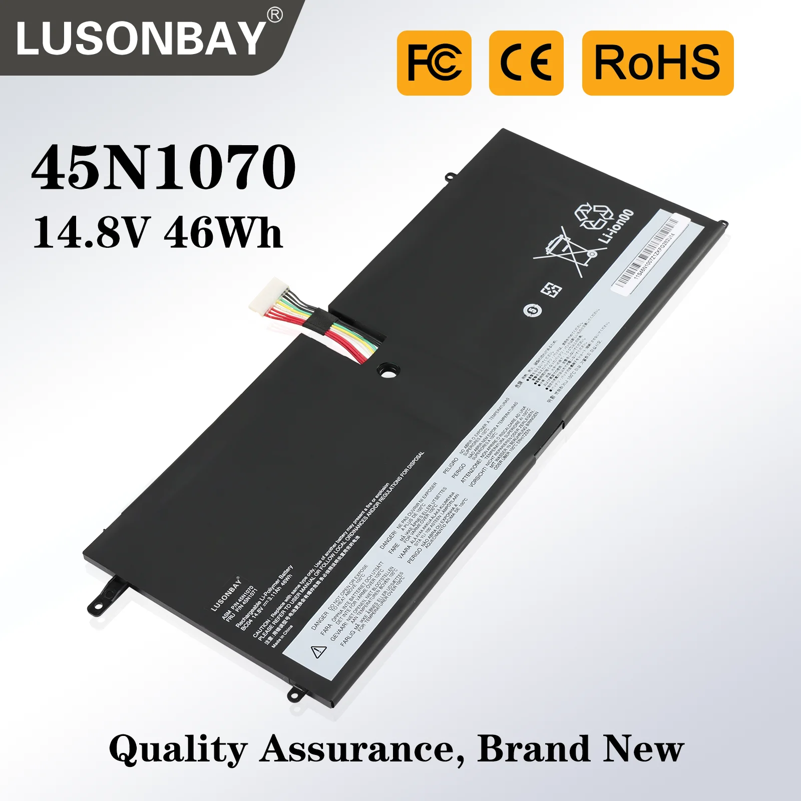 

LUSONBAY 45N1070 45N1071 Laptop Battery For Lenovo ThinkPad X1 Carbon Series 3443 3444 3448 3460 3446 344325C Series 14.8V 46WH