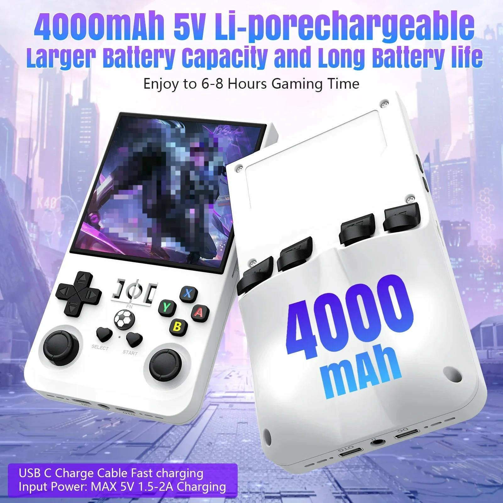 

R36MAX Retro Handheld Game 4.0 Inch IPS Screen Console 64GB Portable Pocket Video Player For Children Gifts