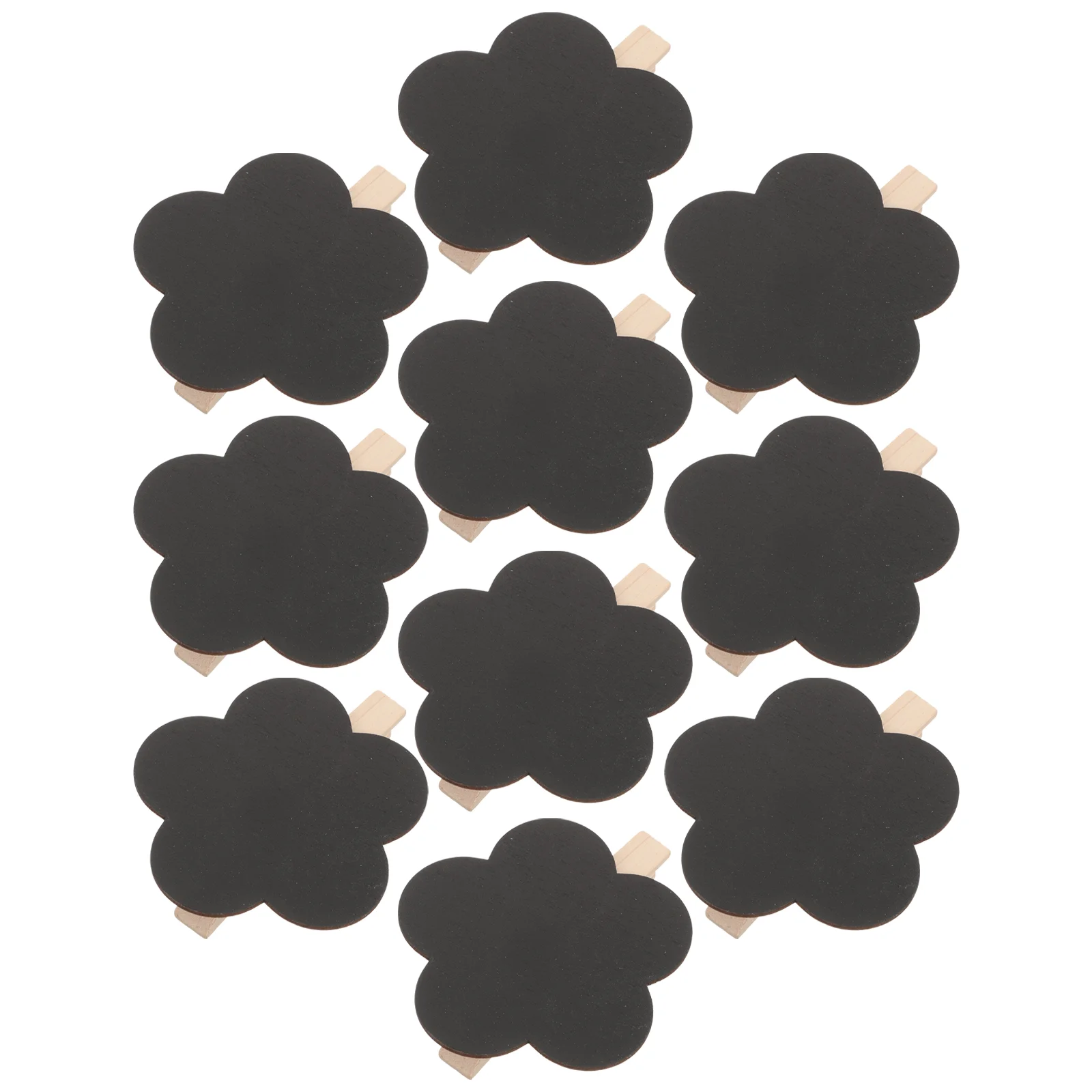 10 Pcs Message Board Clips Food Label Clamps Chalkboard Mini Wooden Blackboard Memo Memorandum