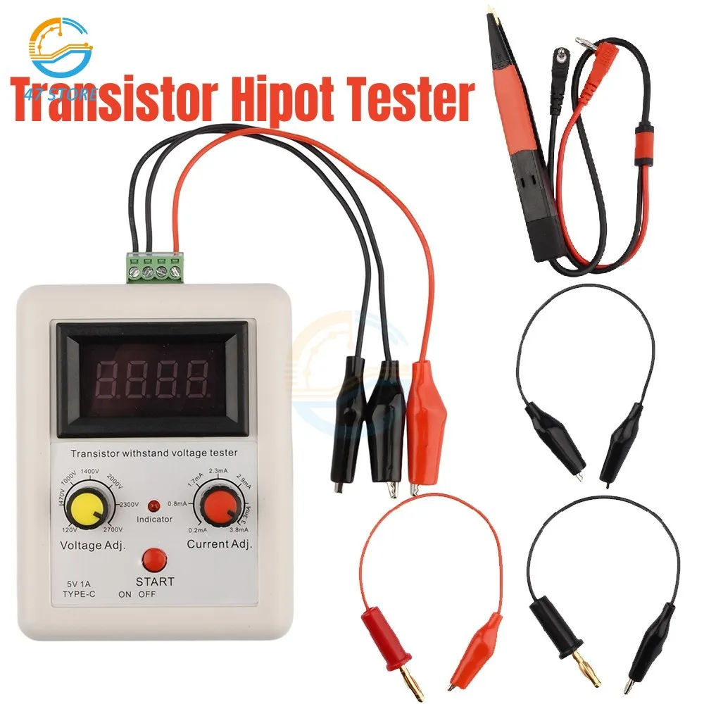 Igbt Transistor Tester Tensão Tester Capacidade de Tensão Diodo Mos Triode Voltímetro Digital Testing Tool 110v2600v