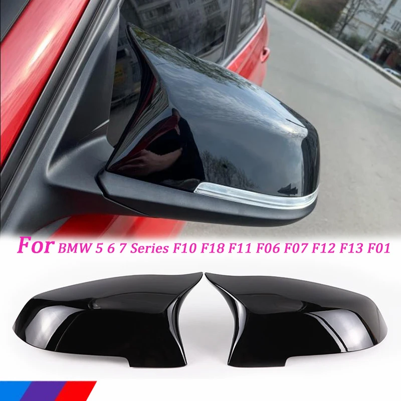 

Rearview Mirror Cover Wing Side Rear view Mirror Cap Fit For Bmw 5 Series F10 F11 F18 LCI 2014-2017 Car Tuning Accessories