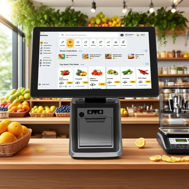 

2026 All-in-One POS System For Restaurant Retail Windows 10 Touch POS Terminal Cashier Machine Retail Billing Printer Windows 10