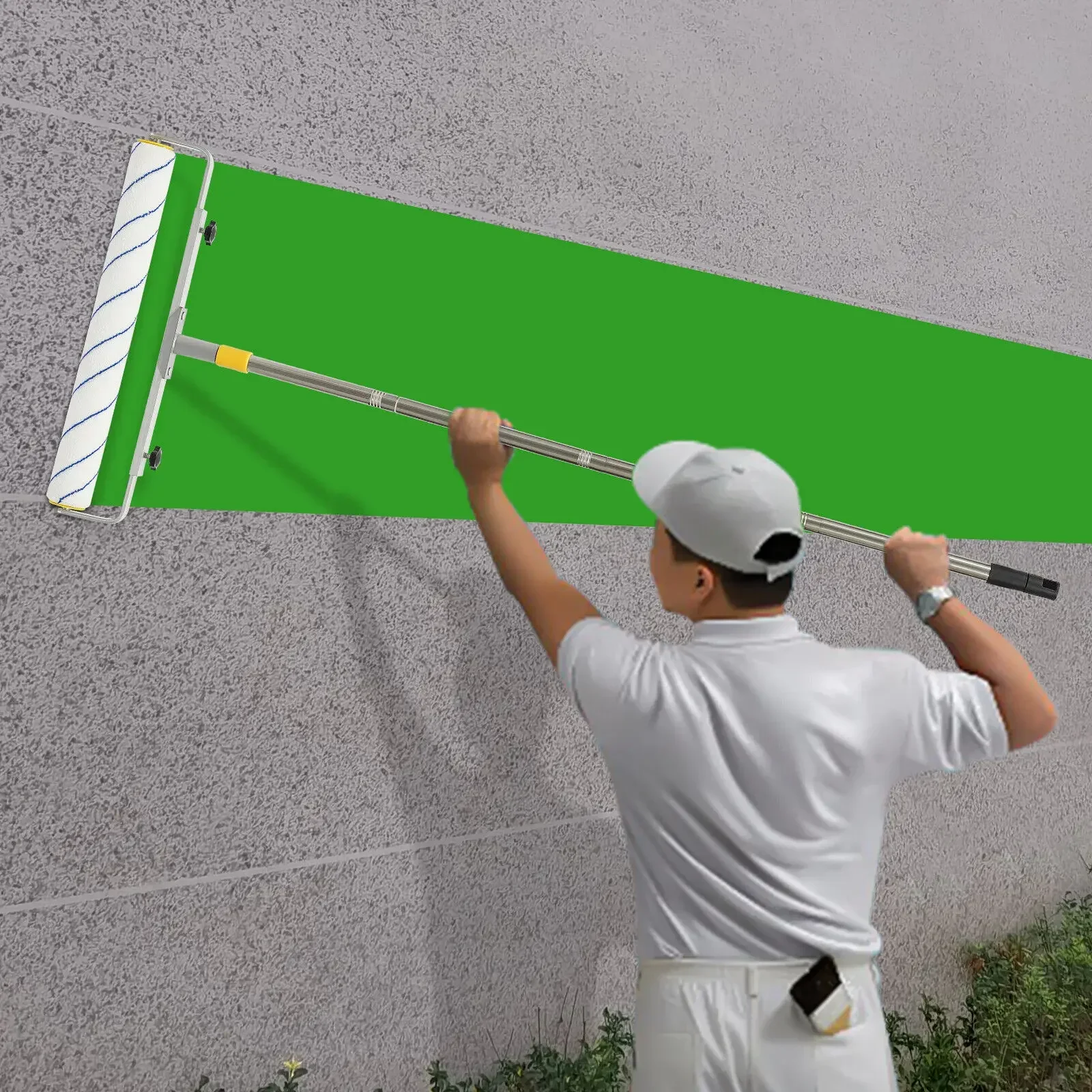 

Регулируемый профессиональный набор для покраски – прочная удлинительная штанга и 3 кисти для стен и потолков