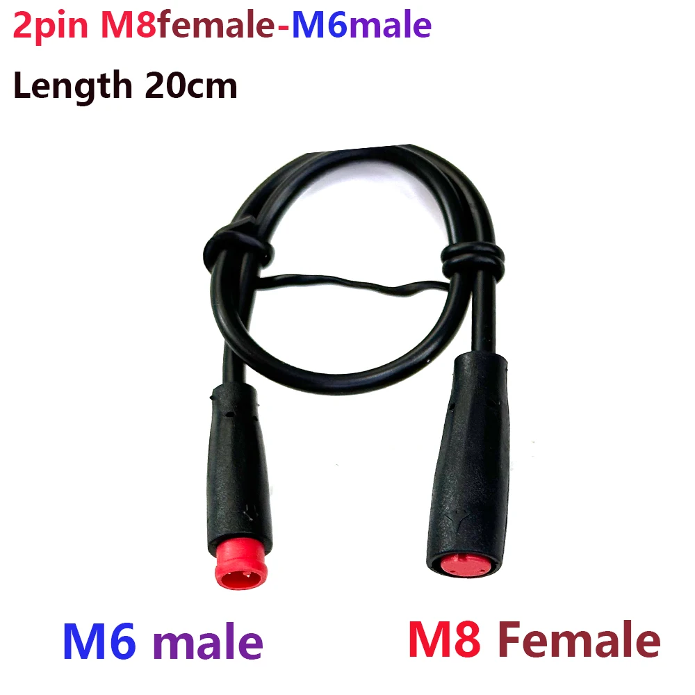 Fahrrad- und E-Bike-Stromabschaltkabel, 2-3-poliger Sensorstecker, E-Bike-Stecker M8 2-Pin Stecker auf M8 M6 SM2A SM2Y Adapter – Detail 6