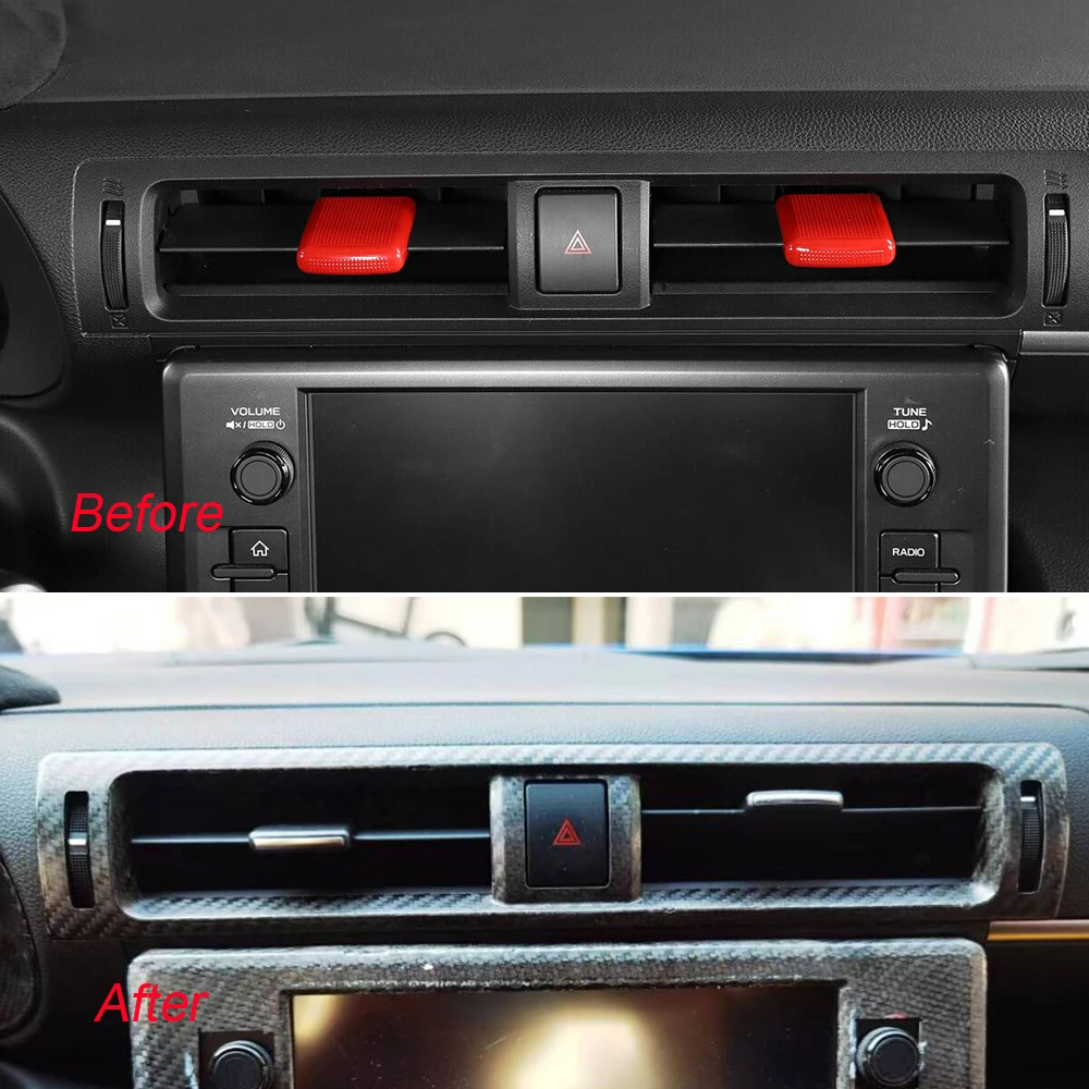 

Настоящее углеродное волокно, внутренняя панель приборной панели, крышка вентиляционного отверстия для Toyota GR86 для Subaru BRZ 2021+