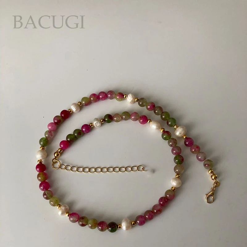 2026 جديد الحجر الطبيعي قلادة قصيرة رائعة صغيرة لؤلؤ المياه العذبة السيدات المختنق قلادة الملحقات #3