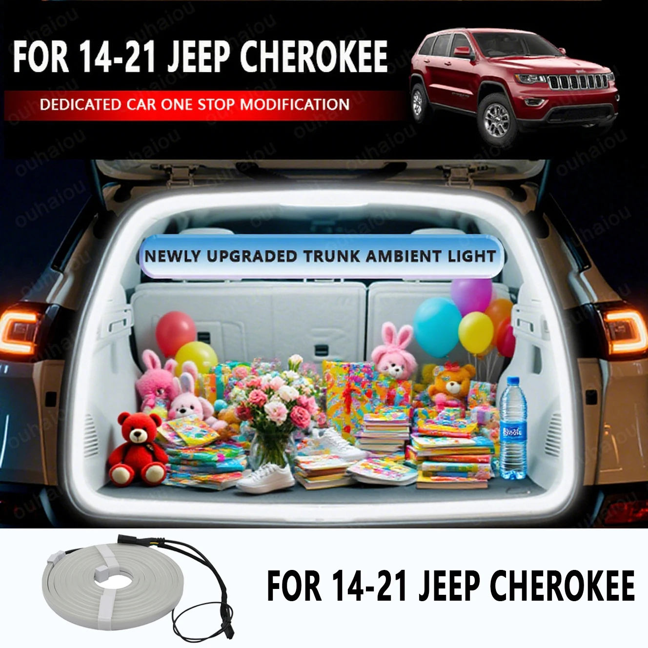 

FOR 2014-2021 JEEP CHEROKEE Trunk Light Ambient Light Conversion Parts Interior Special Conversion Parts Trunk ambient light