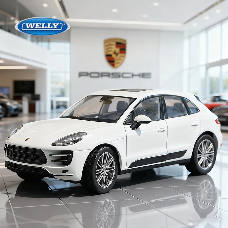 WELLY 1:24 Porsche Macan Turbo SUV Alloy Car Diecasts & Toy Vehicles Car Model Miniature Scale Model Car Toy For Children