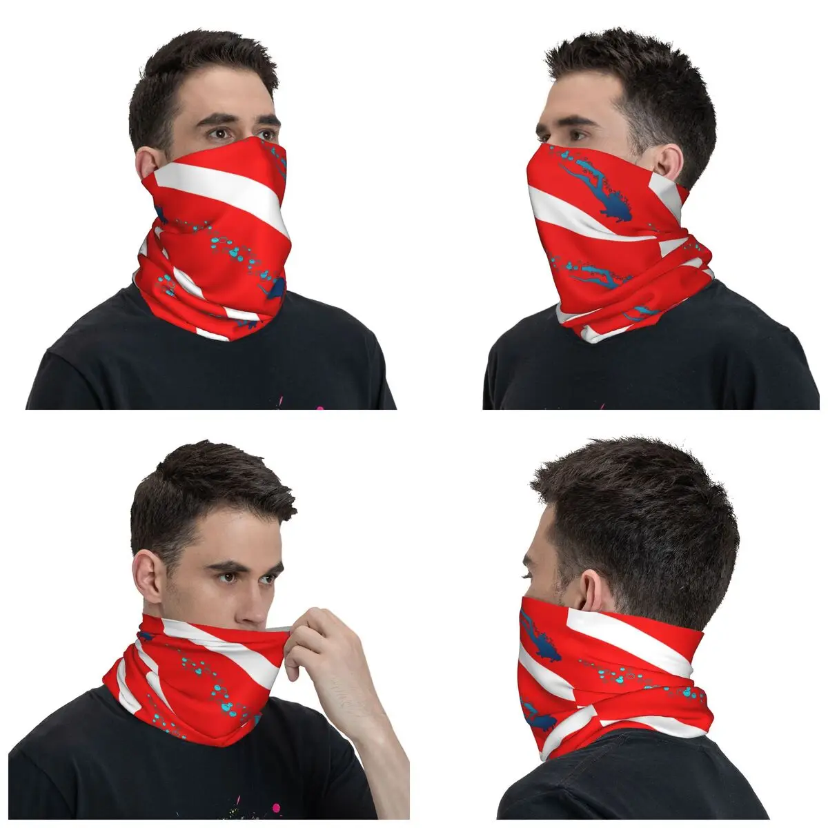 Scuba Diving Lover Scuba Diver Bandana Neck Cover Merch Magic Scarf Multi-use Headband Cycling for Men Women Adult Winter