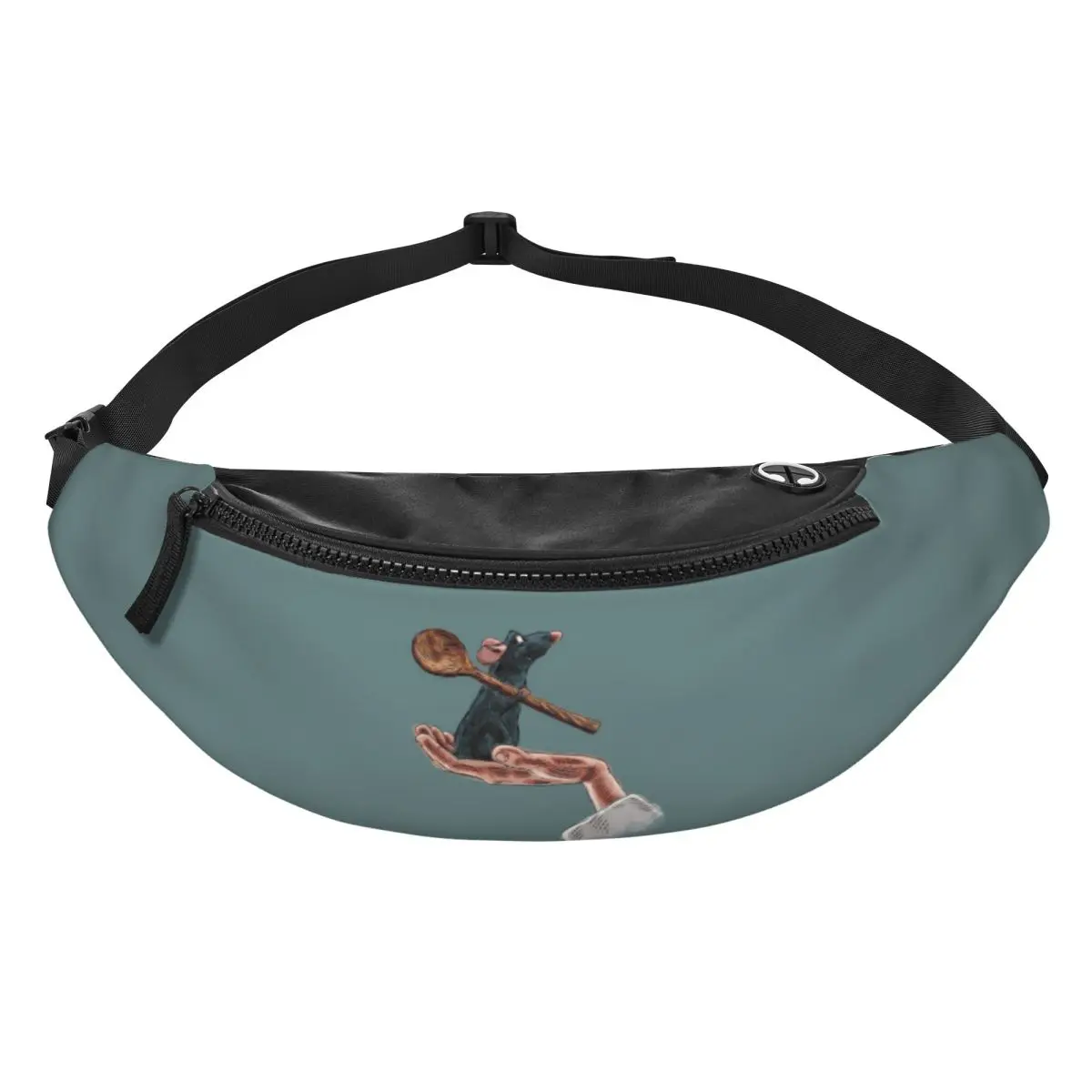 

Поясная сумка-бананка с мультяшным принтом R-Ratatouilles для женщин и мужчин, сумка через плечо для походов, для телефона и денег