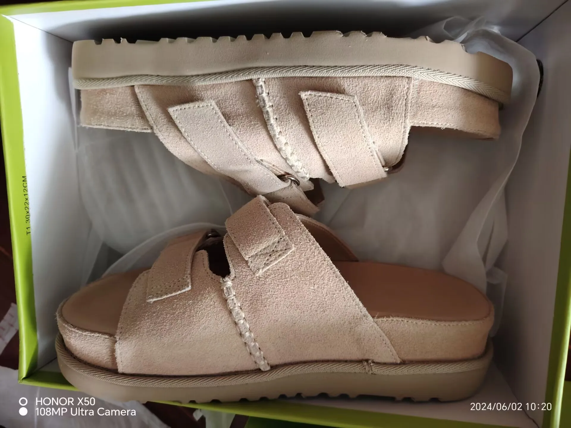 2024 Summer New Women\'s Platform Sandals Buckle Genuine Leather Outdoor Height Increasing Open Toe Muffin Leather Slippers