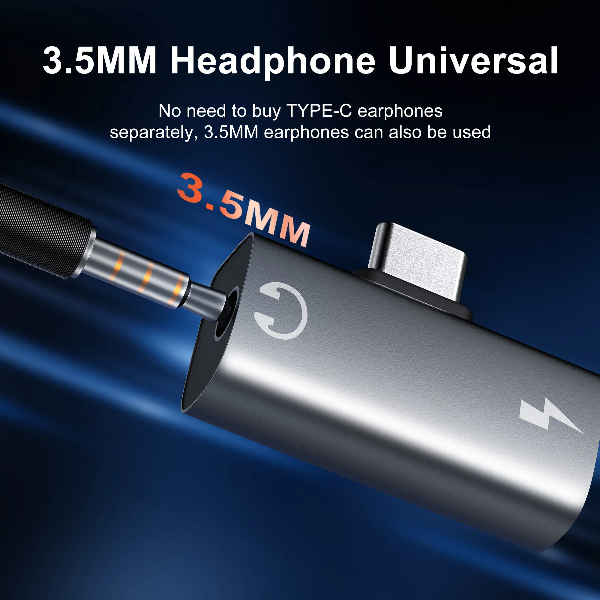 Suitable for Meta Quest 3S VR glasses special adapter type-c to 3.5mm audio port adapter accessories