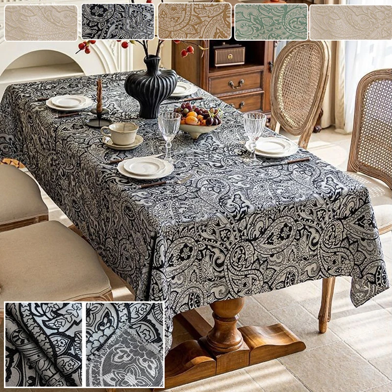 

Elegant French Vintage White Tablecloth-Perfect for Dining, Picnics,Holiday Dinners, Parties, Weddings,Dining Table Decoration