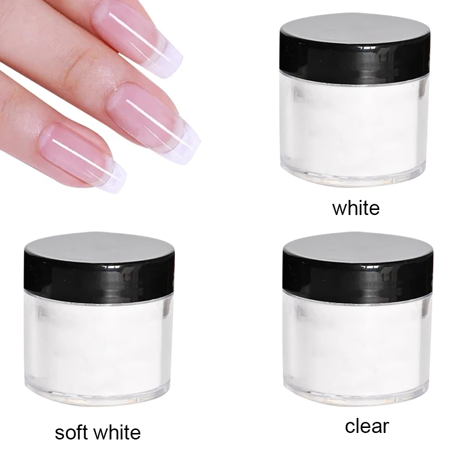 1/3Pcs 3D Nail Art Design Nail Carved Acrylic Powder Crystal Powder Polymer Powder