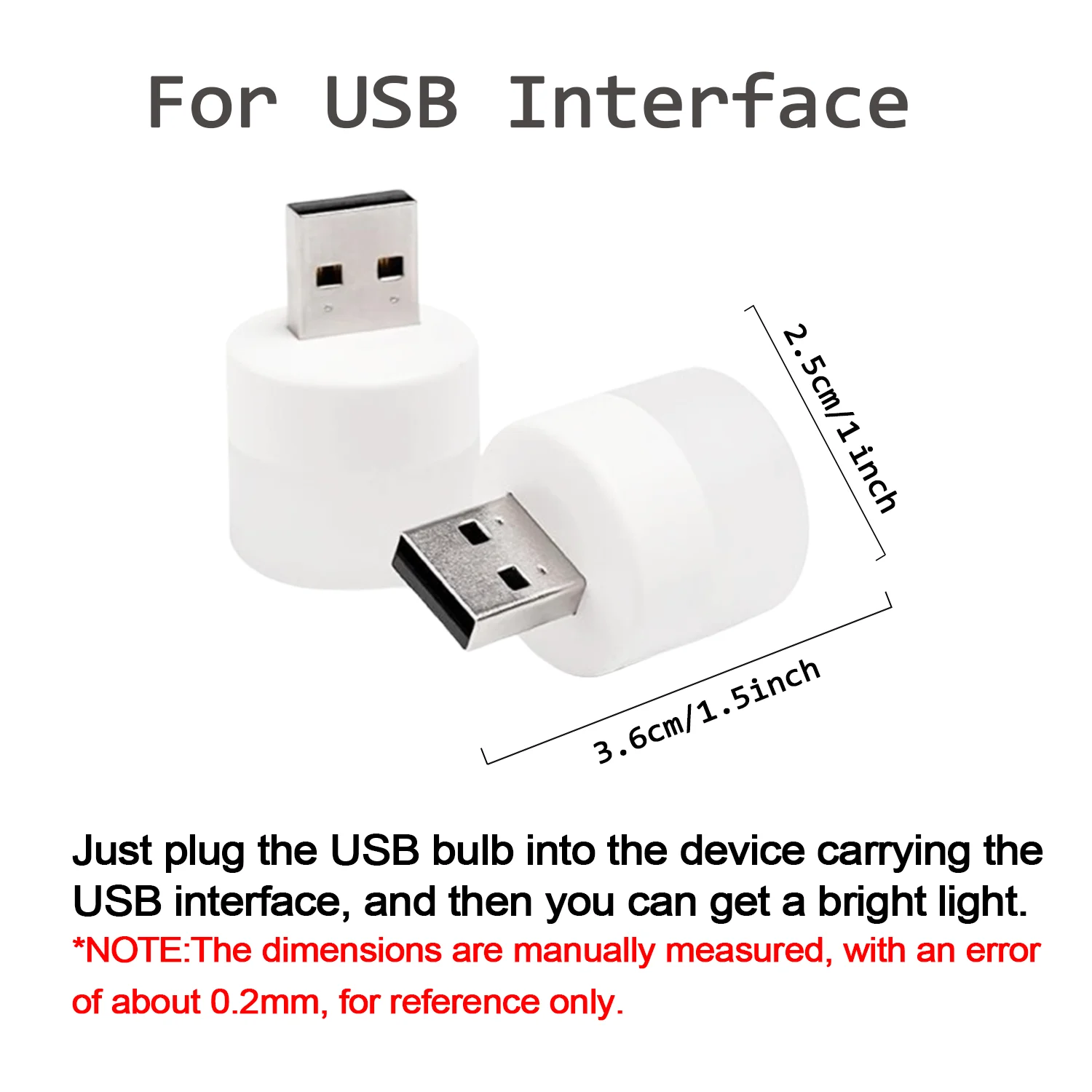 10PC USB Portátil LED Mini Noites Luz Pequena Lâmpada Redonda Computador Energia Móvel