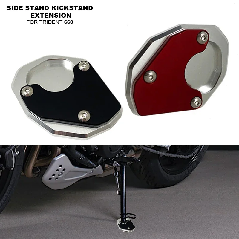 Motorcycle Kickstand Foot Side Stand Extension Pad Support Enlarge Plate For TRIDENT660 Trident 660 2021-2023 2022