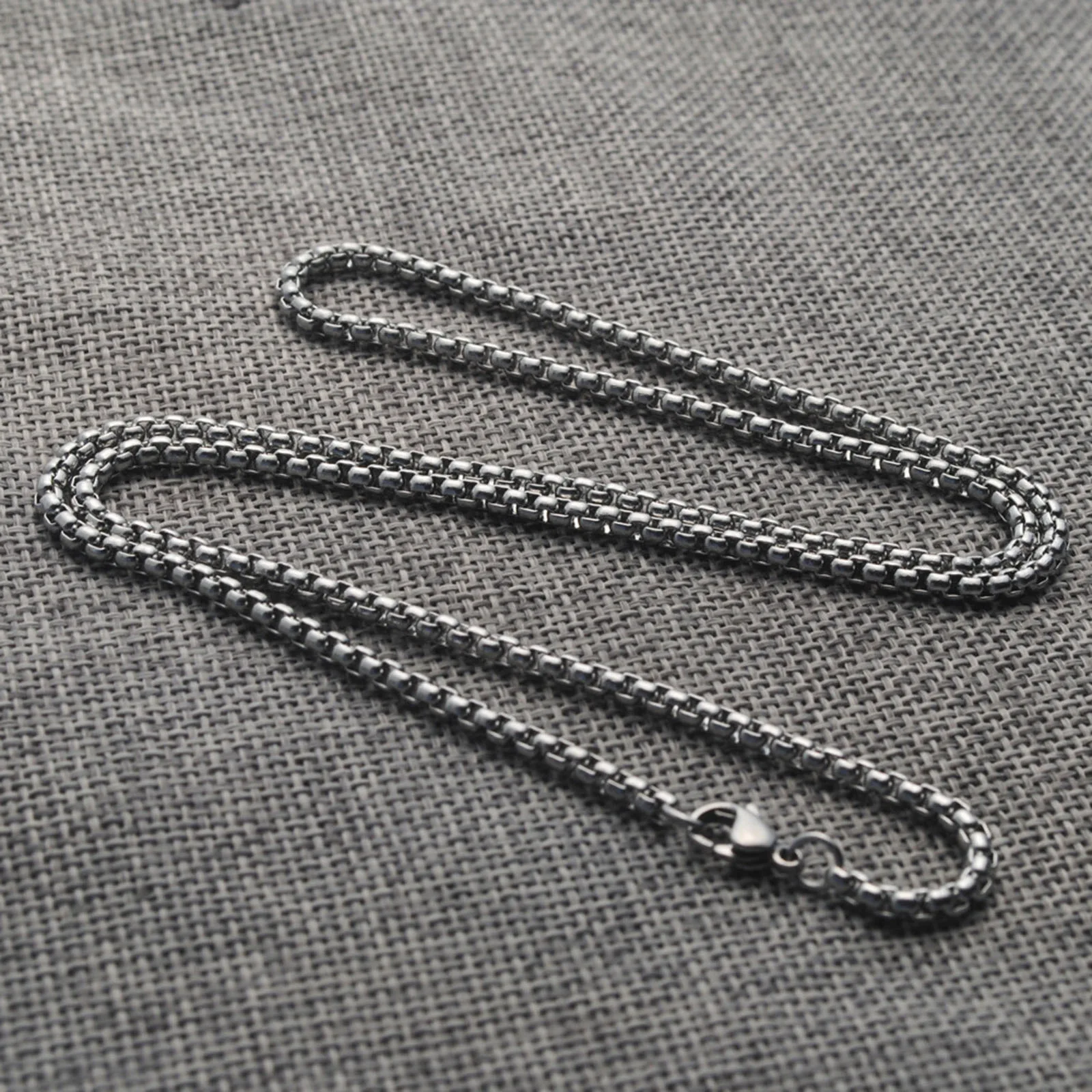 Thickness 2mm-4mm 304 Stainless Steel Link Chain Necklace Silver Color Link Classic Curb Chain for Men Women Jewelry Findings