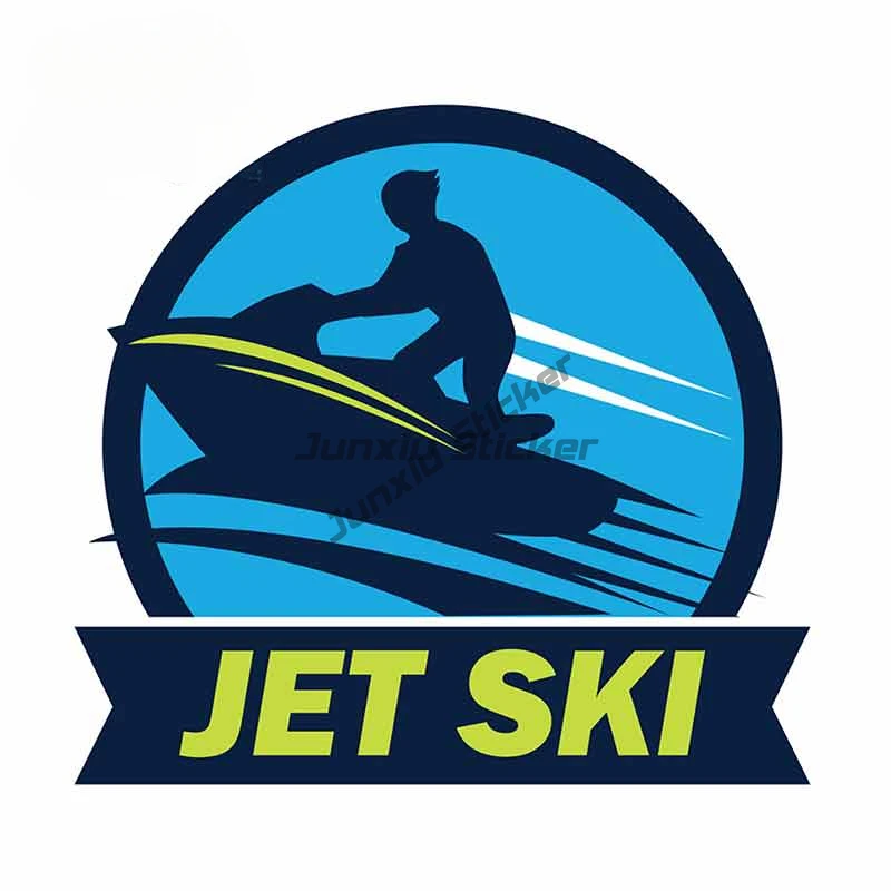 for Jet Ski Logo with Text Personality Creative Car Stickers DIY Anime Waterproof Scratch-proof Decal