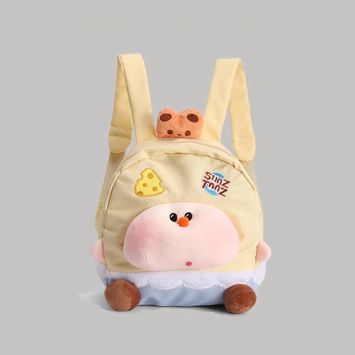Mochila Escolar Infantil Clnoe Kenok com Desenho Animado Fofo 2025 Nova Mochila de Ombro Duplo para Meninas, Material de Nylo...