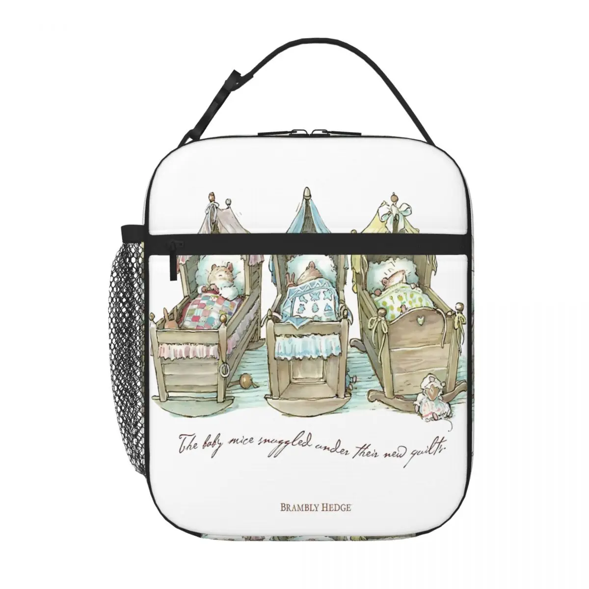 Bestselling The Brambly Hedge Baby Mice Snuggle In Their Cots 3D Stereo Foldable Lunch Bag Family Outing Bento Bag