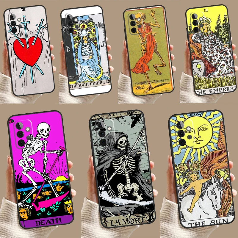 Moon Tarot Mystery totem Case Dla Samsung Galaxy A35 A55 A25 A15 A51 A71 A12 A32 A52 A13 A33 A53 A14 A34 A54 Cover