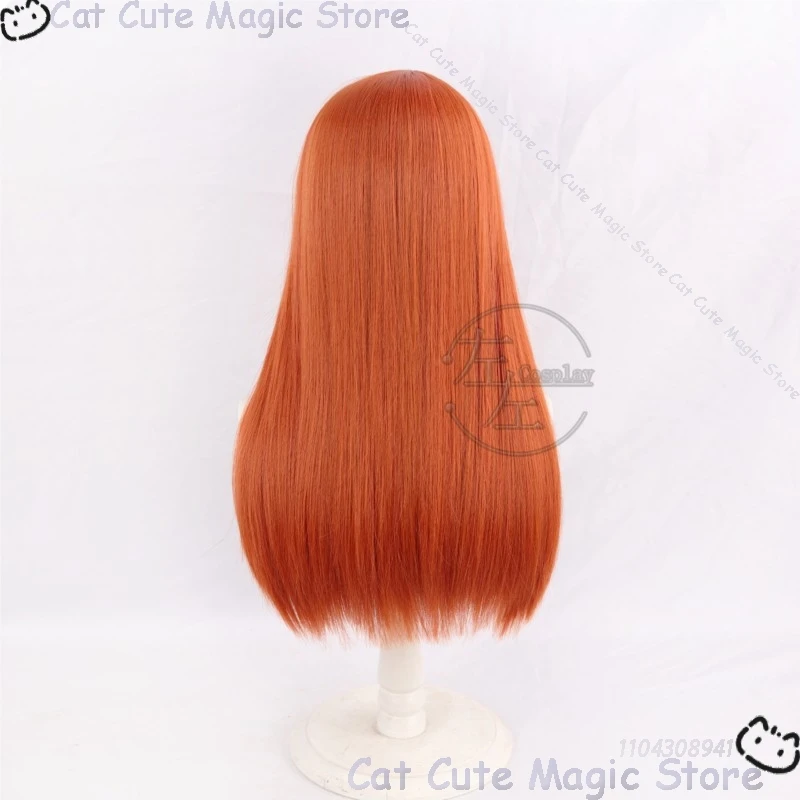 Samantha Eve Wilkins Atom Eve Anime Invinciblee Cosplay Costume 60cm long orange hair Woman Cos Wig Prop Halloween Party Outfit - view 6