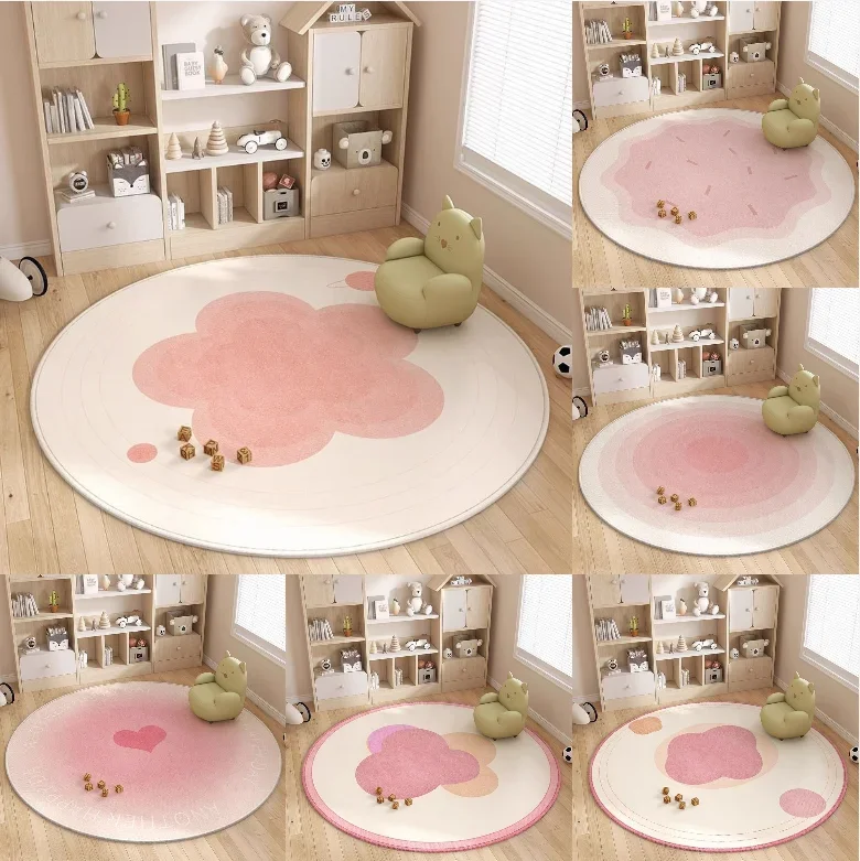 tapete-redondo-happy-childhood-cloud-tapete-infantil-em-gradiente-rosa-para-decoracao-de-casa-antiderrapante