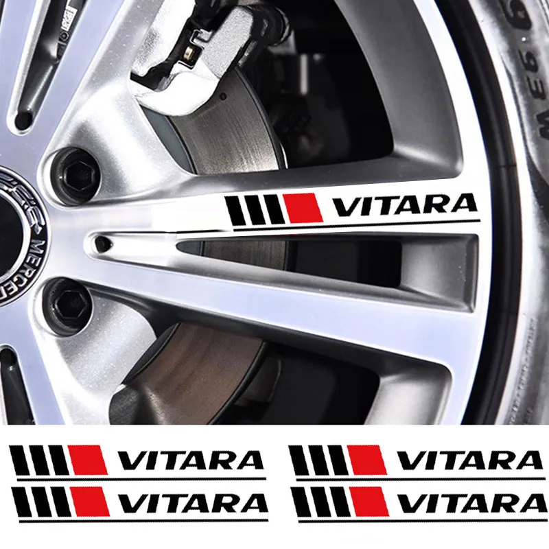

4Pcs Waterproof Car Wheel Sticker Hub Decal For Suzuki VITARA Accessories