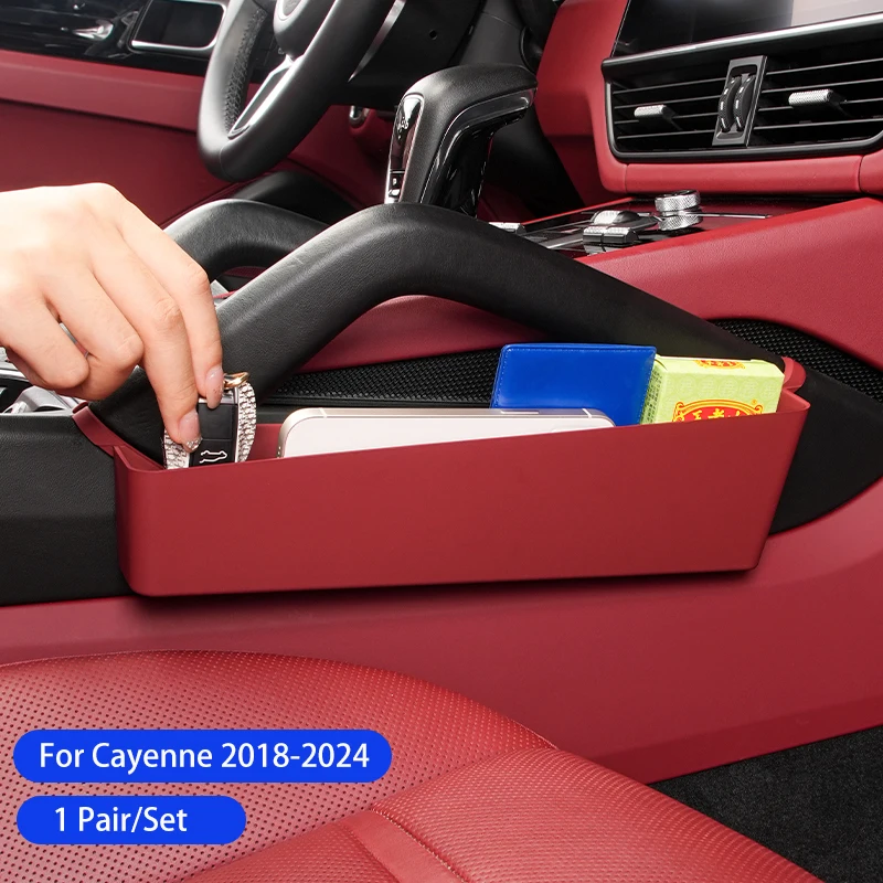 

Center Console Gap Storage Box For Porsche Cayenne 2018 2019 2020 2021 2022 2023 2024 Car Central Phone Holder Auto Organizer