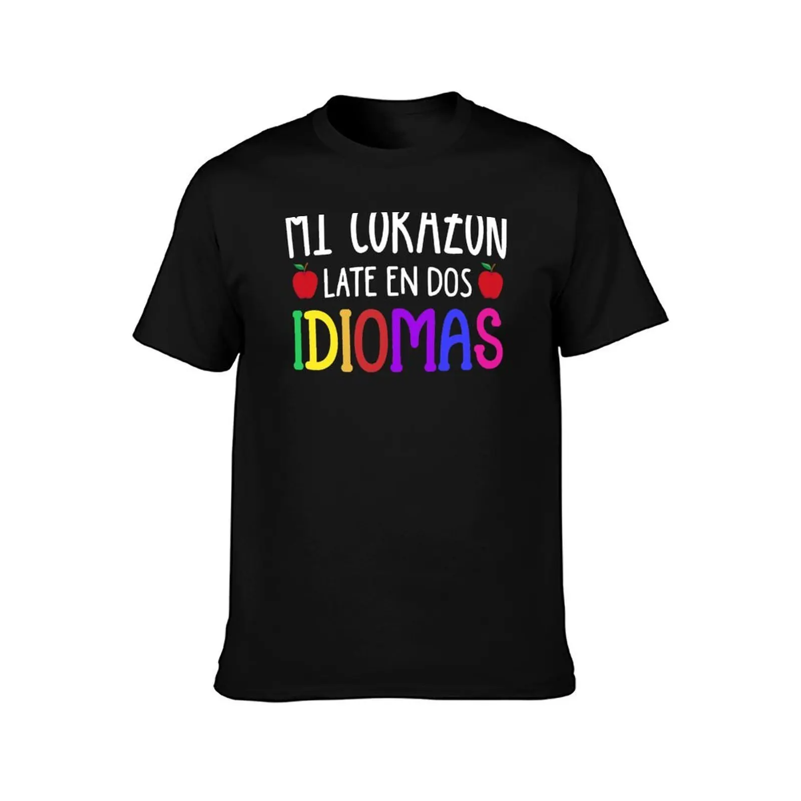 Bilingual Spanish Teacher Mi Corazon Late En Dos Idiomas T-Shirt Work Utility Short Sleeve Shirt T-Shirt